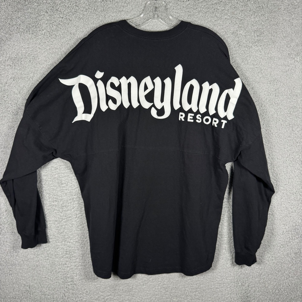Disney Parks Spirit Jersey Disneyland Resort Black White Puff Print XL